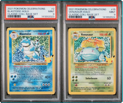 SEQUENTIAL PSA 9 BLASTOISE 2 & VENUSAUR 15 CELEBRATIONS CLASSIC POKEMON MINT BM - Image 1