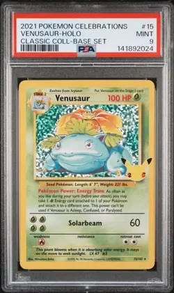 SEQUENTIAL PSA 9 BLASTOISE 2 & VENUSAUR 15 CELEBRATIONS CLASSIC POKEMON MINT BM - Image 4