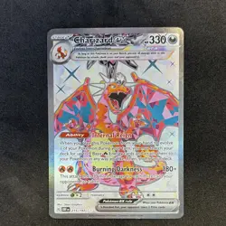 Pokemon TCG Charizard ex Obsidian Flames 215/197 Full Art Tera Holo Ultra Rare - Image 1
