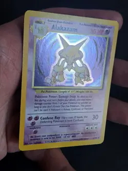 Pokemon TCG - Alakazam - 1/102 - Holo Unlimited Base Set Unlimited NM Near Mint - Image 4