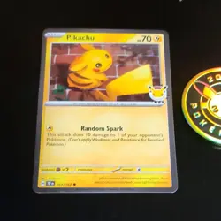 Pokemon Pikachu SV05 Temporal Forces 051/162 Reverse Holo 2026 Pokemon Day Coin - Image 1