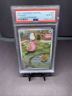 Pokemon TCG Chansey Twilight Masquerade Illustration Rare 187/167 PSA 10 GEM MT - Image 1