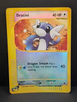 Dratini 107/165 Expedition Base Set Reverse Holo Rare Pokemon TCG Nintendo MP - Image 1