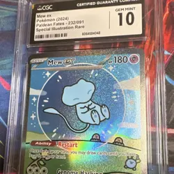 Pokemon Mew ex 232/091 SV: Paldean Fates Special Illustration Rare Holo CGC 10 - Image 4