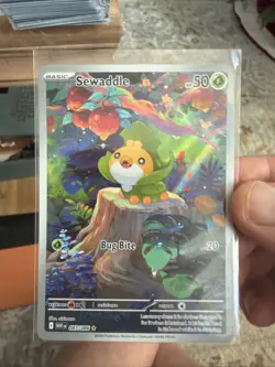 Sewaddle 087/086 Pokemon S&V White Flare Illustration Rare Holo MINT - Image 1