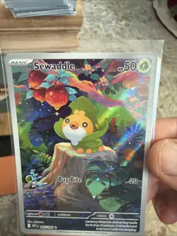 Sewaddle 087/086 Pokemon S&V White Flare Illustration Rare Holo MINT - Image 2