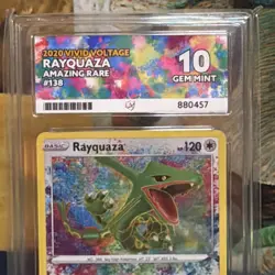 Pokemon TCG Rayquaza Vivid Voltage 138/185 Holo Amazing Rare ACE 10 GEM MINT - Image 4