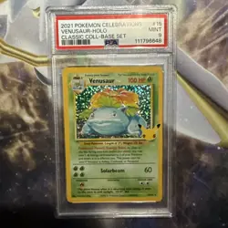 2021 POKEMON CELEBRATIONS CLASSIC COLL #15 VENUSAUR-HOLO PSA 9 - Image 2