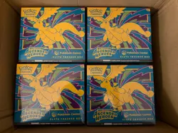 4 x Pokemon Ascended Heroes Pokemon Center Exclusive ETB Elite Trainer Box - Image 1