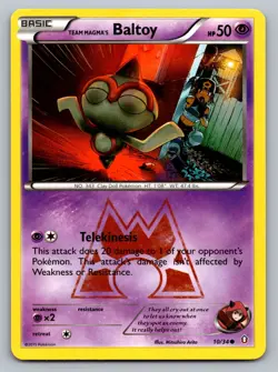 Pokemon TCG Double Crisis Team Magma's Baltoy 10/34 - Image 1