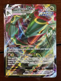 Pokemon Crown Zenith Rayquaza Vmax 102/159 Full Art Holo Rare - Image 1
