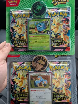 Pokemon TCG Mega Evolution Ascended Heroes 2 Pack Booster Blister x2 Erika Larry - Image 2