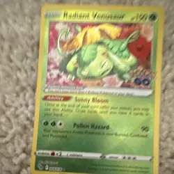 Pokemon Radiant Venusaur Radiant Rare Holo 150 HP 004/078 Pokemon GO - Image 1