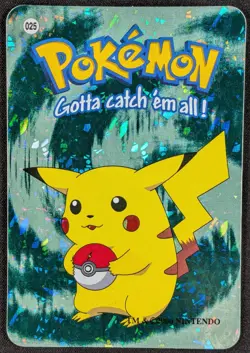 Pikachu Holo Prism Vending Machine Pokemon Sticker Card (NM) - Image 1