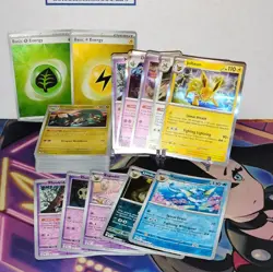 PRISMATIC EVOLUTIONS BULK CARD LOT OF 62 - NO DUPLICATES - 5 Holo 7 Reverse - Image 1