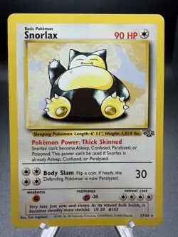 Pokemon TCG Snorlax Card 27/64 Jungle Unlimited Non-Holo Rare MP - Image 1