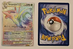 Serperior VSTAR (Secret) 196/195 Silver Tempest Holo Pokemon TCG & Bonus Card - Image 1