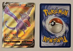 Aerodactyl V (Full Art) 179/196 Lost Origin Holo Pokemon TCG & Bonus Card - Image 1