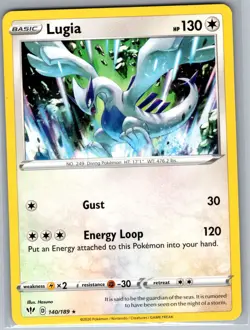 Lugia 140/189 Non Holo SWSH03: Darkness Ablaze - Pokemon Card - NM - Image 1