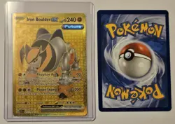 Iron Boulder ex 217/162 Hyper Rare Temporal Forces Holo Pokemon TCG & Bonus Card - Image 1