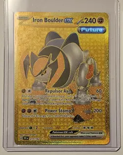 Iron Boulder ex 217/162 Hyper Rare Temporal Forces Holo Pokemon TCG & Bonus Card - Image 2