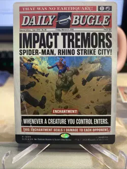 MTG Impact Tremors (Rainbow Foil) Secret Lair x Spider-Man 1999 NM - Image 1