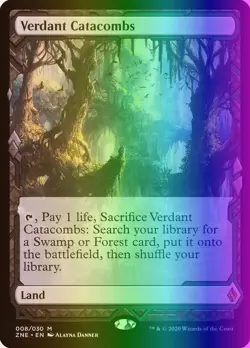 MTG Verdant Catacombs (8/30) Zendikar Rising Expeditions LP FOIL - Image 1