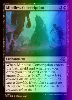 MTG Mindless Conscription (101/703) Modern Horizons 3 LP FOIL - Image 1