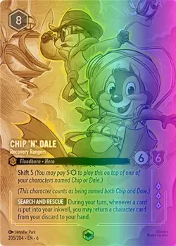 Chip 'n' Dale - Recovery Rangers (205/222) Ch. 06 Azurite Sea NM FOIL- Enchanted - Image 1