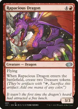 MTG Magic the Gathering Rapacious Dragon (80/835) Jumpstart 2022 LP - Image 1