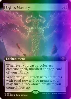 MTG Magic the Gathering Ugin's Mastery (751/1455) Commander Masters LP FOIL - Image 1