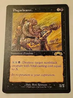 MTG magic 1x Plaguebearer Exodus NM-LP English Regular Vintage Rare 90s - Image 1