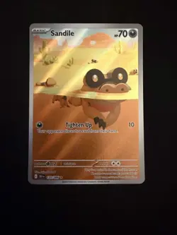 Sandile 135/086 Illustration Rare Holo Card SV Black Bolt Pokemon TCG NM - Image 1
