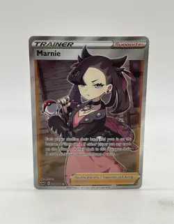 Pokemon TCG Sword & Shield Base Full Art Trainer Marnie #200/202 Ultra Rare - Image 1