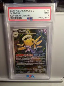 2025 Pokemon Meg En Shedinja Illustration Rare #144/132 Psa 9 - Image 1