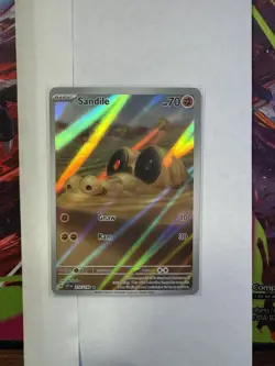 Sandile 216/198 Illustration Rare Scarlet and Violet Base Set Pokemon Card NM - Image 1