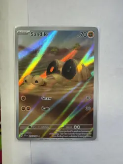 Sandile 216/198 Illustration Rare Scarlet and Violet Base Set Pokemon Card NM - Image 3
