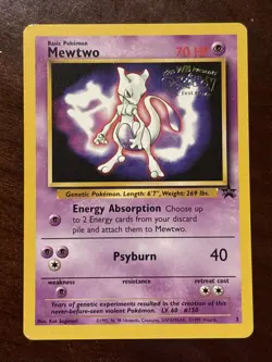 Pokemon Black Star Promo Mewtwo 3 First Movie Stamped - Image 1