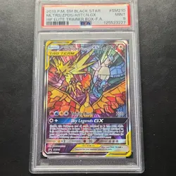 2019 Pokemon SM Black Star Moltres & Zapdos & Articuno GX SM210 Promo Holo PSA 9 - Image 1