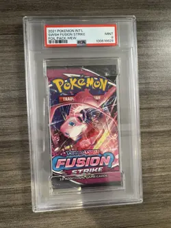 Pokemon Fusion Strike Mew Art Authentic Sealed Booster Pack PSA 9 Mint - Image 1