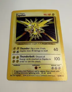Zapdos Holo - Pokemon 1999 Base Set #16 MINT - Image 1