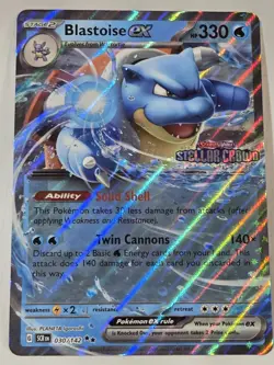 Blastoise Ex 030/142 Stellar Crown Double Rare Stamped Pokemon SCR - Image 1