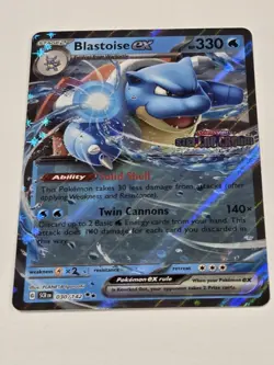 Blastoise Ex 030/142 Stellar Crown Double Rare Stamped Pokemon SCR - Image 2