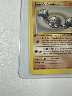 Brock’s Geodude 1st Edition Gym Heroes 66/132 WOTC Vintage Pokemon - Image 2