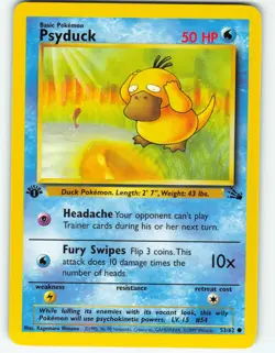 Psyduck - 1st Edition - 53/62 Fossil Set - Pokemon TCG - 1999 - Image 1