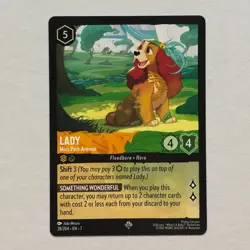 Lady 28/204 Disney Lorcana Archazia's Island Regular Super Rare Card NM - Image 1