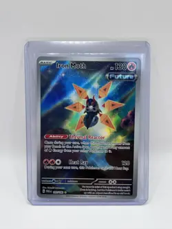 Pokemon TCG Iron Moth Holo Illustration Rare Card 187/182 Paradox Rift NM - Image 2