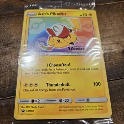 Ash's Pikachu - SM108 - Black Star Promo - I Choose You - Pokemon Card - Sealed - Image 1