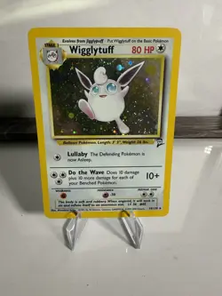 Pokemon TCG Wigglytuff Base Set 2 Holo Rare Card 019/130 LP Condition - Image 1