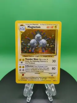 Magneton 9/102 Unlimited Base Set Holo Rare 1999 English Pokemon Card WOTC TCG - Image 1